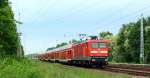 112 123 fuhr am 8.6.13 mit dem RE1 nach Frankfurt (Oder) durch Friedrichshagen.