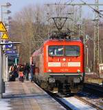 DB 6112 179-7(Unt/LDX/20.09.13)mit RB nach Neumünster. Schleswig 24.01.2014