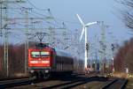 DB 6112 171-4 mit einer RB nach Flensburg, Jübek, 02.02.2014