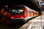DB 6112 144-1 mit der RB aus Flensburg kurz nach der Ankunft in Rendsburg. 12.04.2014