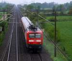 DB Regio 6112 141-7 als Schublok der Rb 21054 nach Flensburg aufgenommen bei Lürschau. 07.05.2014