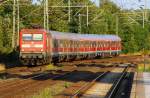 DB 6112 179 mit dem RE7 aus Rendsburg kommend hat hier Einfahrt in Schleswig. 16.07.2015(1091)