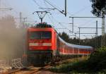 DB 112 158 mit RE7 nach Hamburg, Schleswig 08.09.2015(1227)