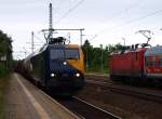 Leistung und Langeweile treffen aufeinander....EG 3101 und 112 142-5 beim Meeting in Schleswig. 30.7.10