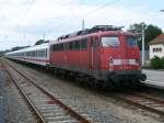 Nachdem 113 268,am 09.Juni 2012,als Zuglok den IC 2353 aus Erfurt,im Abschnitt Stralsund-Binz,nach Binz gebracht hatte,fuhr die Lok als Schlußlok im Leerpark bis Stralsund zurück.
