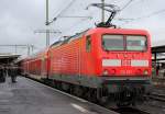 Jetzt sind sie in Hessen die 114er 114 031 mit RE aus Frankfurt am 16.12.12 in Fulda