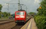 120 131-8 schob am Zugende des Lr 78091(Hmb Eidelstedt Eo-Flensburg) krftig mit. SL 27.5.11