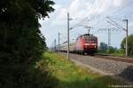 120 114-4 mit dem IC 2205 von Hamburg-Altona nach Berlin Sdkreuz in Vietznitz. Netten Gru zurck! 07.07.2011