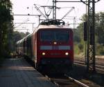 120 127-6 zog gestern den Lr 78082/IC 2403 leider im Gegenlicht durch Schleswig. 03.09.11