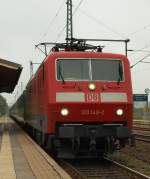 Es war eine BR 110 fr den DZ 2620(Sonderzug der Staatsoper Hamburg)als Zuglok gemeldet, es kam aber die 120 148-2 mit einem aus Bimz und nem Clubwagen bestehenden Sonderzug. 05.09.11 