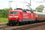 120 501-2 als Ersatz fr die wohl defekte 103 113 am IC 2417 Hanseat nach Kln. Schleswig 10.06.12