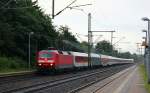 120 138-3 mit CNL 1273 Aurora(Basel SBB - Kopenhagen)in Schleswig 15.07.12