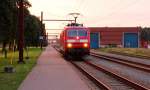 120 143-3 als Zuglok fr den CNL 473 nach Basel aufgenommen bei der Bereitstellung in Padborg am 02.08.2012