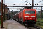 120 143-3 und 106-0 hingen am anderen Ende des CN(L)1272 und zogen den Zug dann von Flensburg-Weiche nach Padborg. 16.06.2013