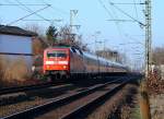 DB 6120 127-6 mit IC 2417 nach Köln, Jübek, 02.02.2014