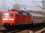 DB 6120 105-2(Unt/LDX/18.02.14)mit IC 1981, Schleswig, 14.03.2014