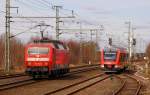 DB 6 120 145-8 und 0648 352/852 in Jübek 22.03.2015(928)