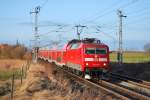 120 201 mit RE 1 nach Hamburg am 21.03.2010 in Sildemow.