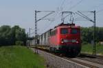 139 313-1 mit einem MegaCombi Zug in Bornheim am 22.05.2010