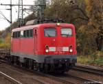 140 716-2 poltert am 6.11.10 durch den Harburger Bahnhof.