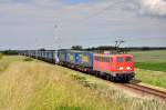 Mit dem DGS 48309 (Brno-Rostock Seehafen)rollt die 140 824 der EGP am 17.06.2012 durch Mnchhagen in Richtung Rostock Seehafen.Der stark versptete Zug konnte in einem kleinen Sonnenloch erlegt werden. 