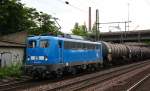 PRESS 140 038-0/140 851-7 mit ler aufgenommen in HH-Harburg. 21.06.12