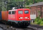 EGP 140 853-3(REV LDX 27.06.12)mit Containerzug in HH-Harburg, 07.07.12