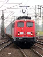 140 876-4 mit Containerzug in HH-Harburg. 07.09.12