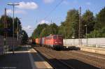 br-6140-e40/368637/140-853-3-egp---eisenbahngesellschaft-potsdam 140 853-3 EGP - Eisenbahngesellschaft Potsdam mbH mit einem Containerzug in Bienenbüttel und fuhr weiter in Richtung Uelzen. 19.09.2014