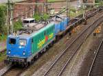 EGP 6 140 838-4  Zippel  und EGP 1212 054-1 mit Containerzug, HH-Harburg 09.05.2015(1049)
