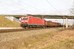143 350-7 DB Cargo mit dem Mischer EZ 51071 von Seddin nach Seelze in Nennhausen.