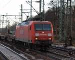 Der Bond unter den 145er, die 145 007-1 fhrt am 8.1.11 durch den Bhf. Hamburg-Harburg.