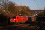br-6145-traxx-vorserie/119809/145-046-9-mit-dem-re-4 145 046-9 mit dem RE 4 nach Dortmund Hbf in Wuppertal-Sonnborn am 28.01.2011