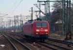 145 062-6 rollte gemtlich durch HH-Harburg. 26.2.11