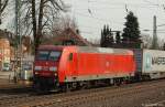 145 078-2 durcheilt am 12.3.11 den Bhf. Buchholz (Nordheide).