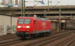 Matze 1, 145 001-4 rollt hier Solo Richtung Hamburger Hafen. 30.3.11