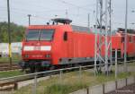 br-6145-traxx-vorserie/320103/145-051-abgestellt-in-wismar-10072011 145 051 abgestellt in Wismar, 10.07.2011.