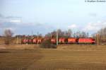br-6145-traxx-vorserie/323231/145-049-3-db-schenker-rail-deutschland 145 049-3 DB Schenker Rail Deutschland AG mit einem Kalipendelzug von Wismar nach Baalberge in Stendal(Wahrburg). 14.02.2014