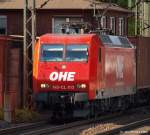 145-CL 013 der OHE durchfhrt am 4.9.10 den Harburger Bahnhof auf dem Weg nach Maschen.