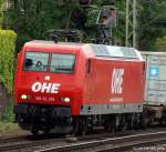 145-CL 015 der OHE fhrt am 1.8.10 durch den Harburger Bahnhof.