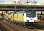 Mit dem MEr nach Stelle fhrt 146 538-4 am 6.11.10 aus dem Harburger Bahnhof ab.