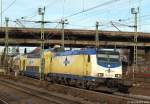 Mit dem ME nach Uelzen am Haken verlsst ME 146-09 am 8.1.11 den Bhf. Hamburg-Harburg von Gleis 3.