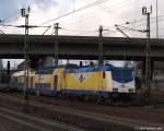 146 532-7 schiebt am 11.2.11 den ME aus Bremen Hbf. in den Harburger Bahnhof hinein.