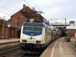 Mit dem ME nach Hamburg Hbf. steht ME 146-05 am 12.2.11 im Bhf. Hamburg-Harburg.