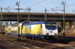 146 531-9 fhrt am 4.11.11 mit dem ME nach Bremen Hbf. aus dem Bhf. Hamburg-Harburg ab.