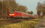 146 123-5 jagt am 28.12.11 mit dem RE nach Hannover Hbf. durch Drverden.