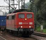 151 070-0 poltert am 2.10.10 von Maschen kommend durch Harburg.
