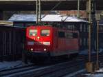 053. 151 084-1 auf Solofahrt durch HH-Harburg. 4.12.10