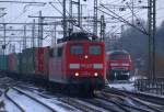 079. 151 041-1 im Vordergrund, 218 208-7 und 223 005 dahinter...HH-Harburg 4.12.10