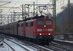 087. 151 164-1 und 103-9 mit dem Kohlependel in Hamburg-Harburg am 4.12.10